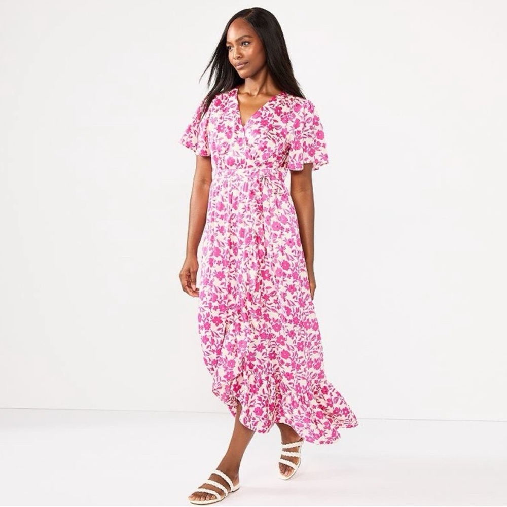 Draper James Floral Pink Maxi Dress